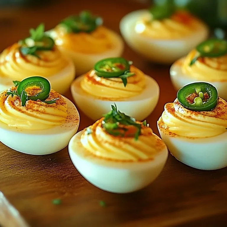 Classic deviled eggs with a twist, a delicious appetizer dish