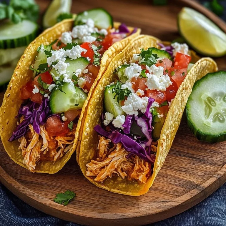 Delicious healthy crockpot chicken tacos ready to serve.