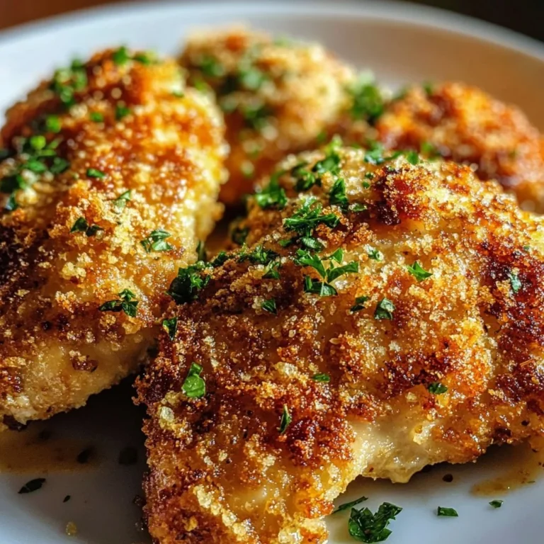 Garlic Parmesan Chicken Bake served with herbs and sides