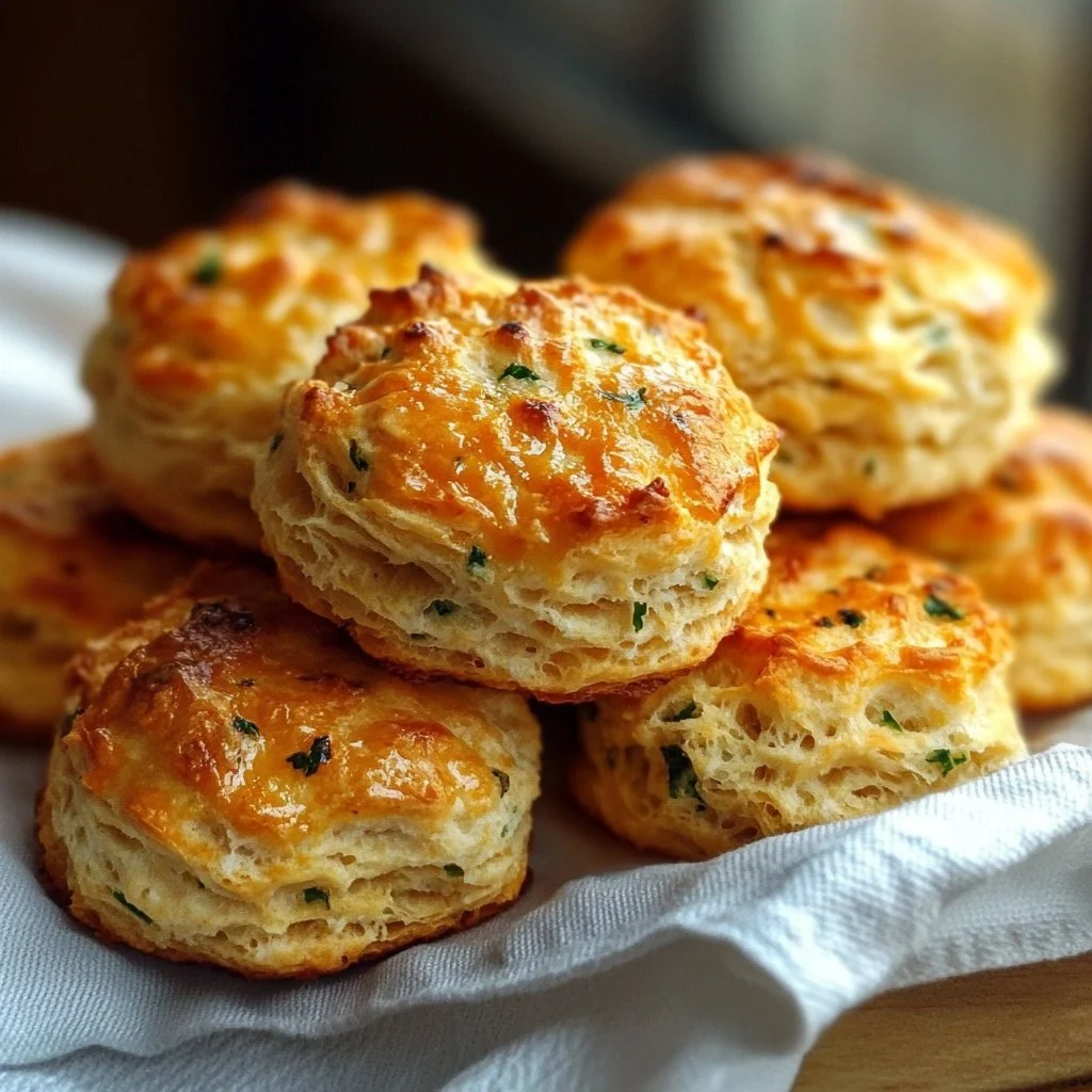 Freshly baked cheddar jalapeño biscuits with gooey cheese and spices