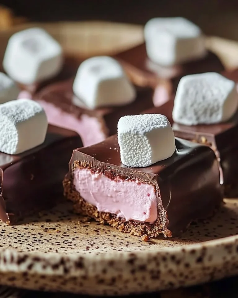 Delicious marshmallow brownie slice topped with fluffy marshmallows