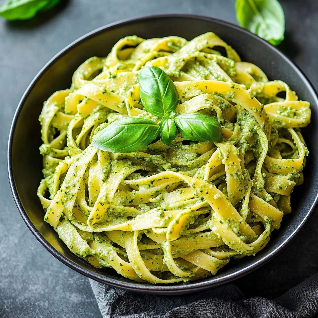 Quick and easy spinach pasta sauce ready in 10 minutes