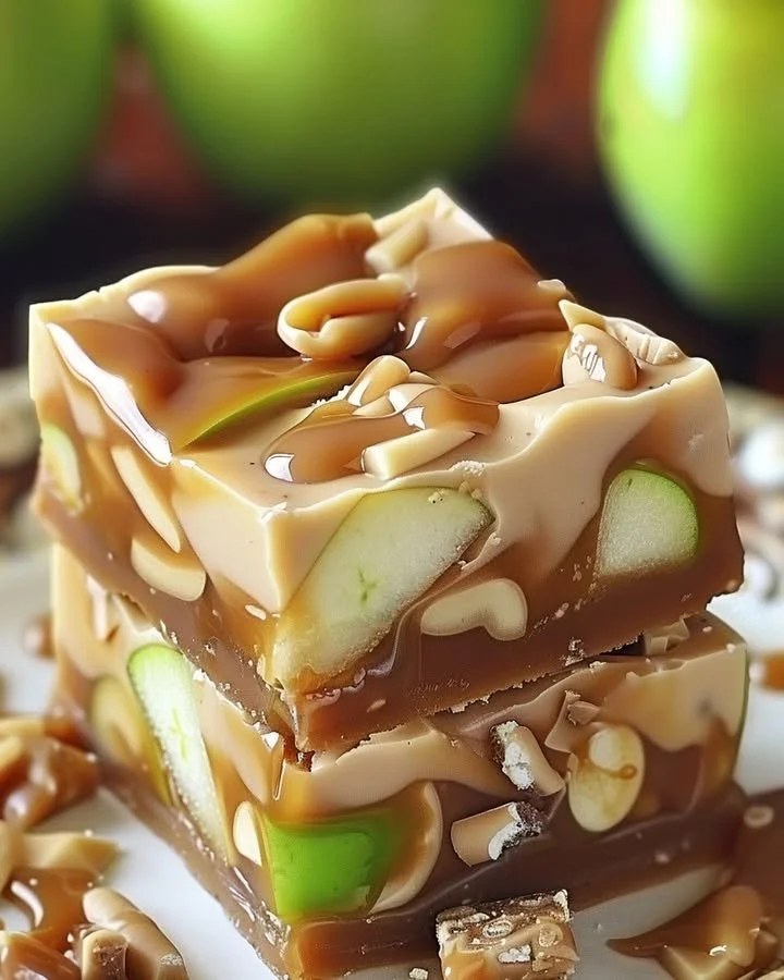 Delicious Caramel Apple Fudge Delight showcasing layers of caramel and apple flavors