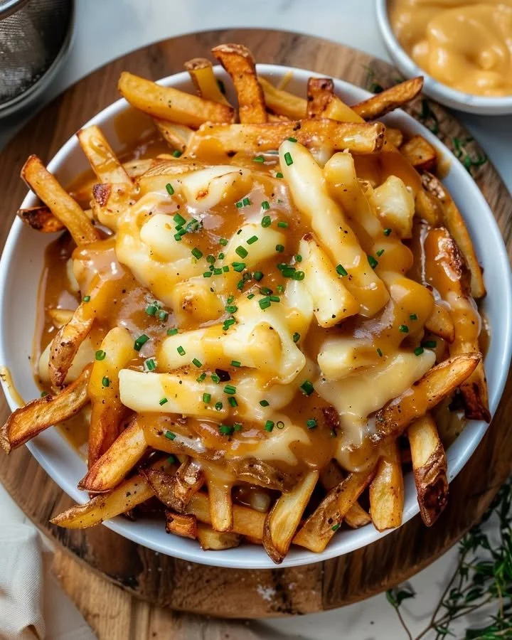Classic Canadian poutine with fries, cheese curds, and rich gravy