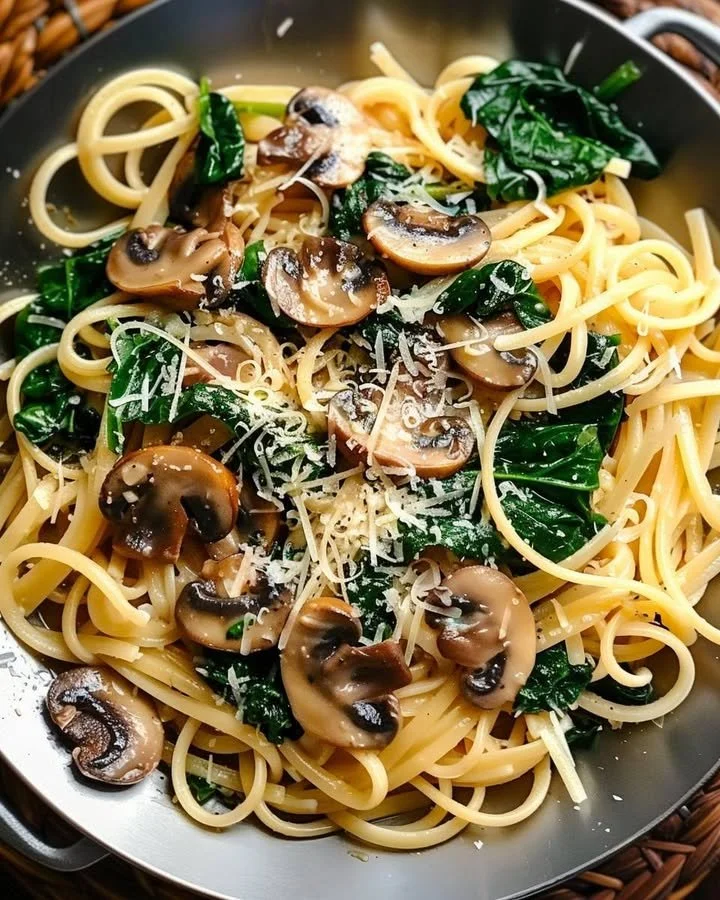 One Pot Garlic Parmesan Pasta served in a bowl with fresh parsley garnish