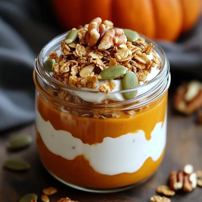 Bowl of Pumpkin Overnight Oats topped with nuts and spices