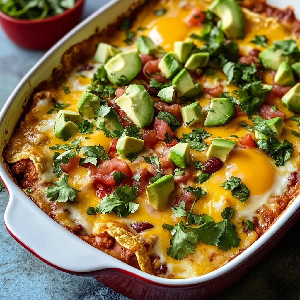 Ranch-Style Eggs Casserole with cheese and vegetables