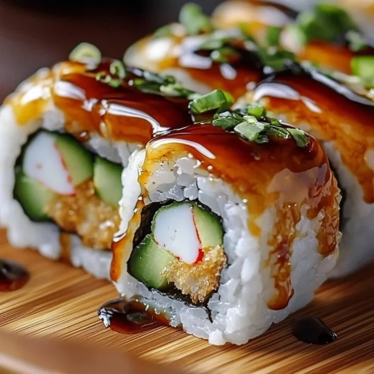 Delicious shrimp tempura roll with crispy shrimp and fresh vegetables.
