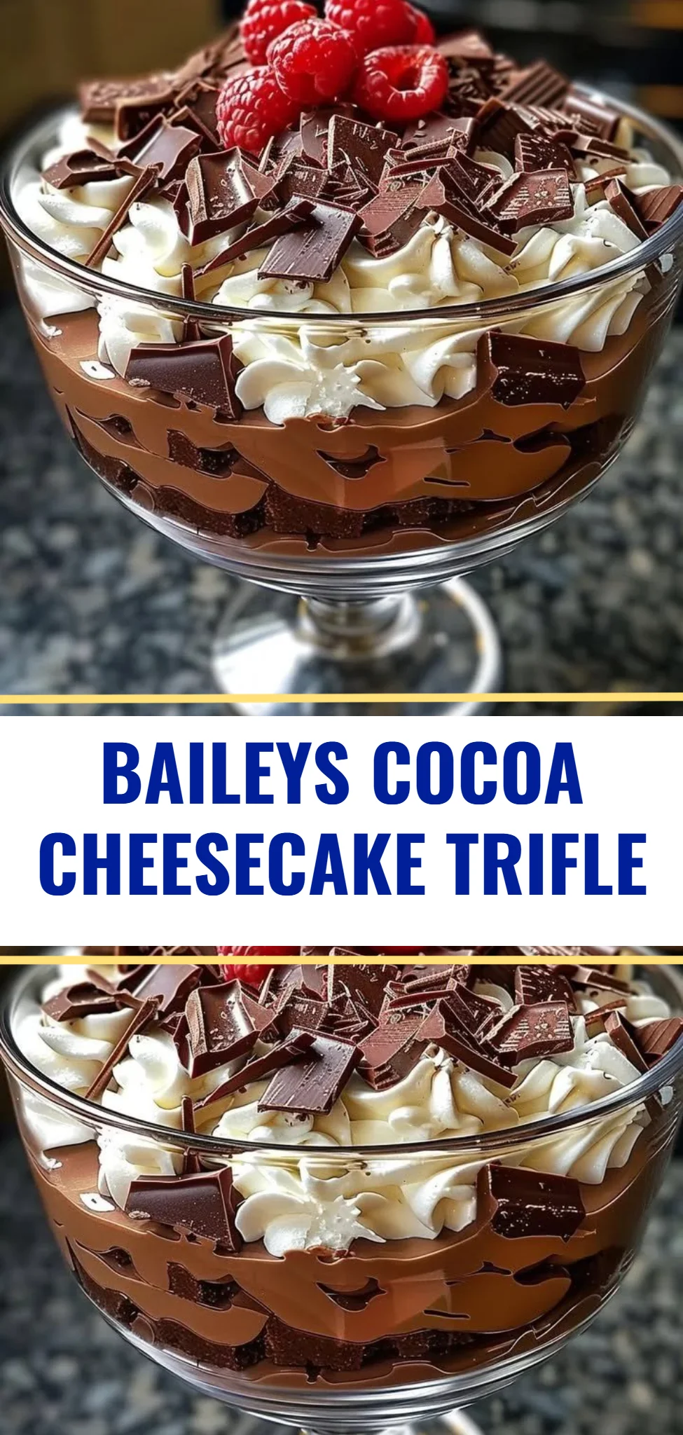 Baileys Cocoa Cheesecake Trifle