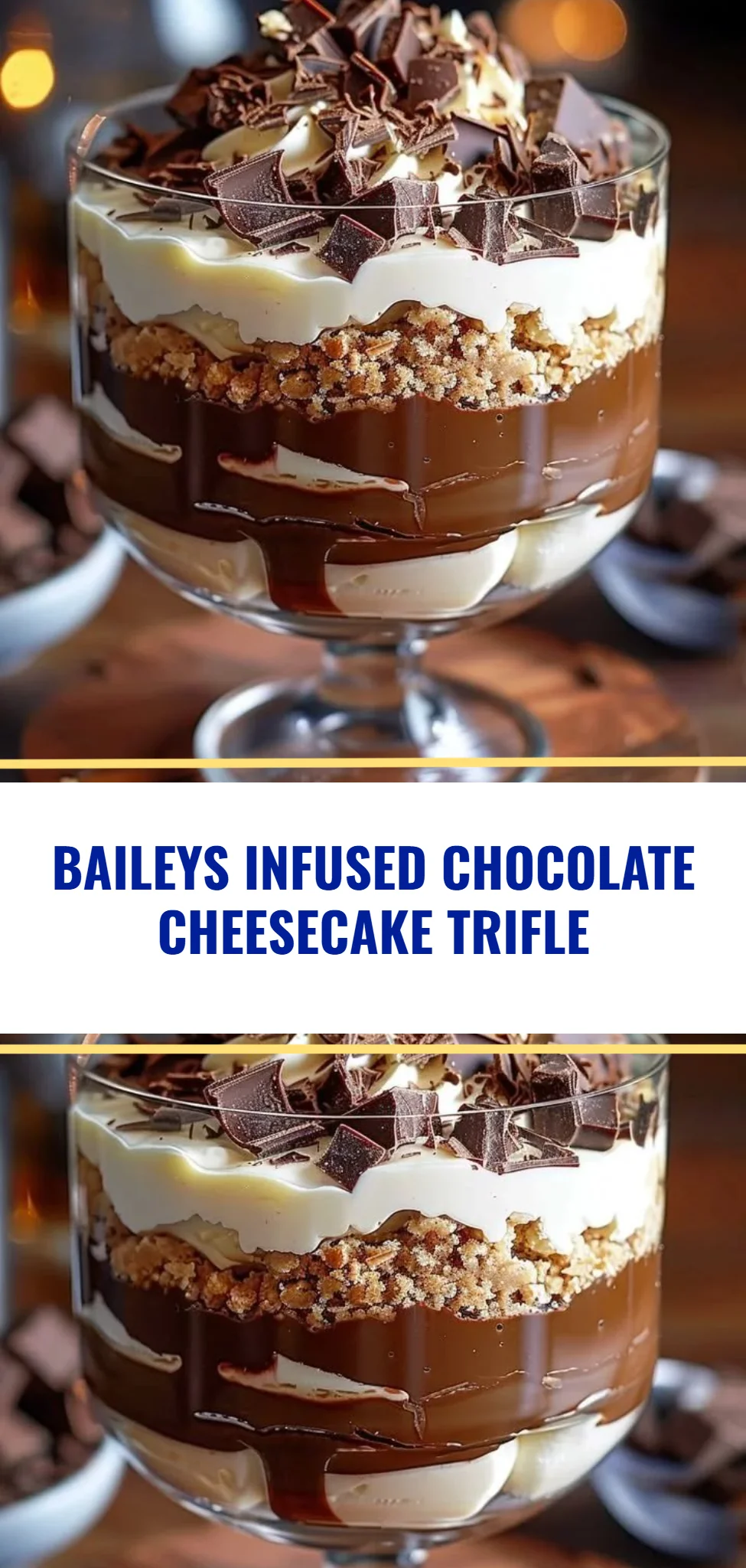 Baileys Infused Chocolate Cheesecake Trifle