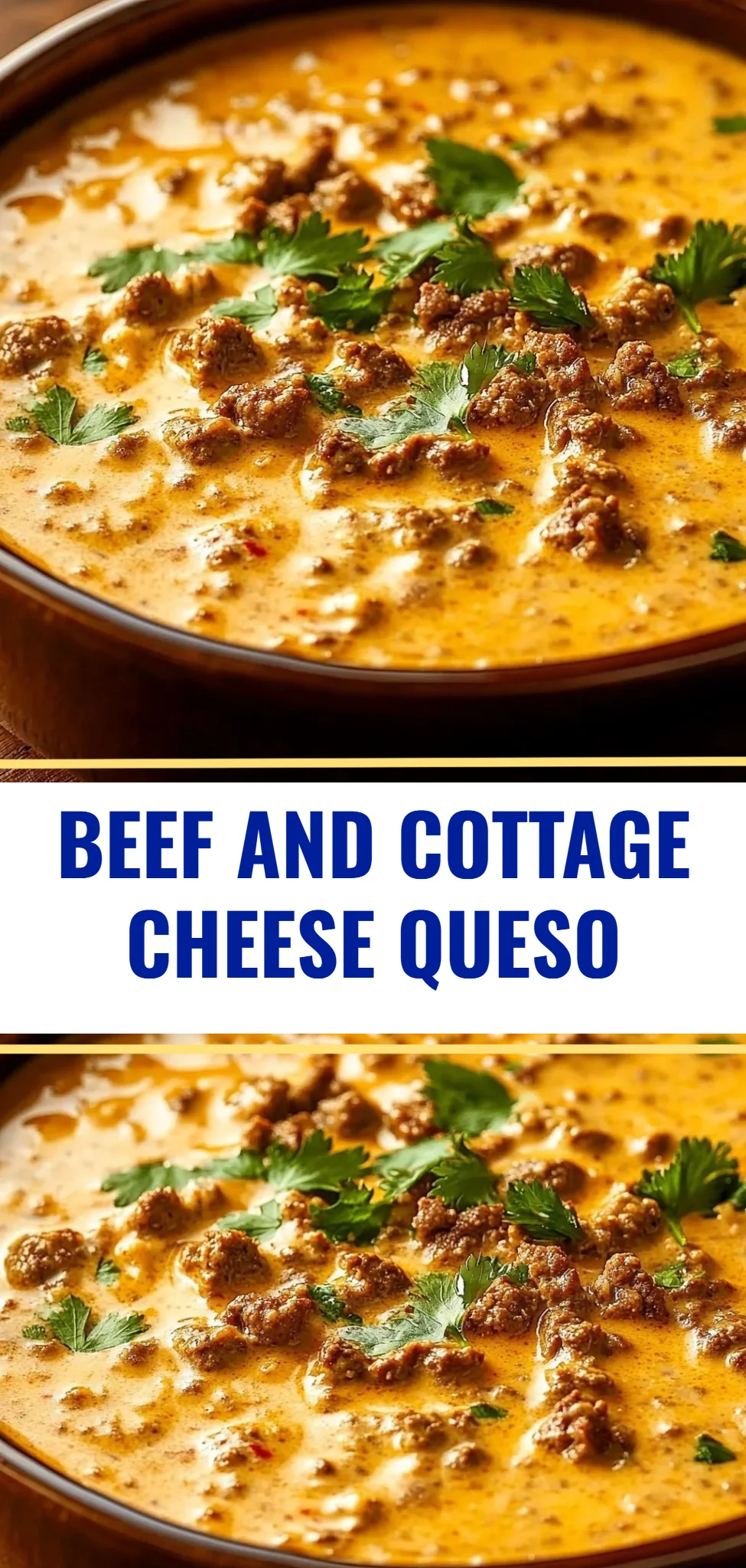 Beef and Cottage Cheese Queso