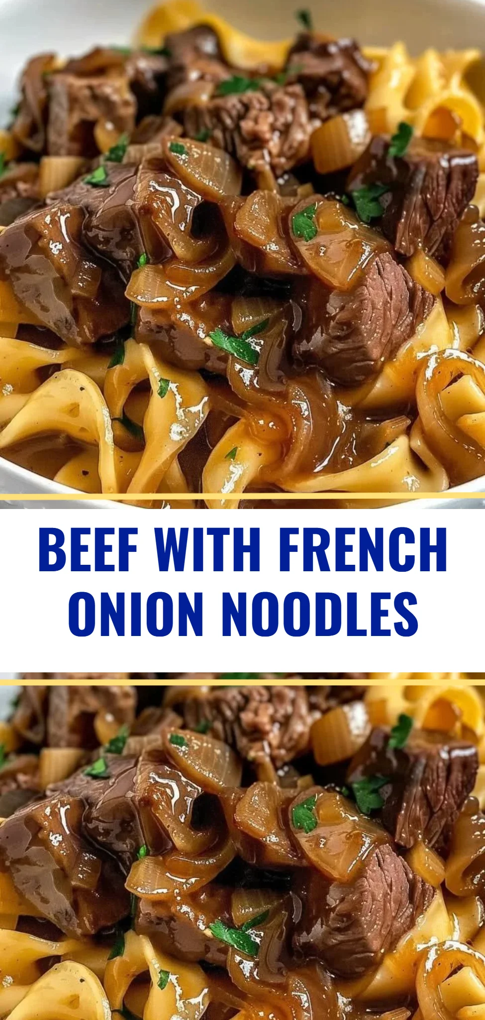 Beef with French Onion Noodles