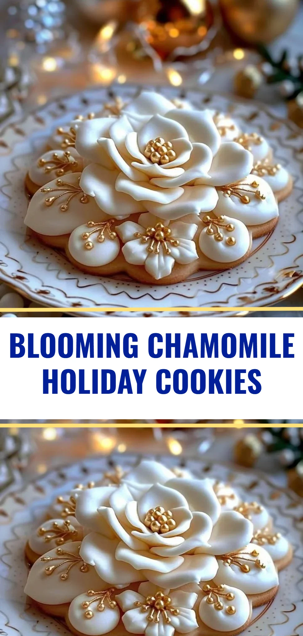 Blooming Chamomile Holiday Cookies