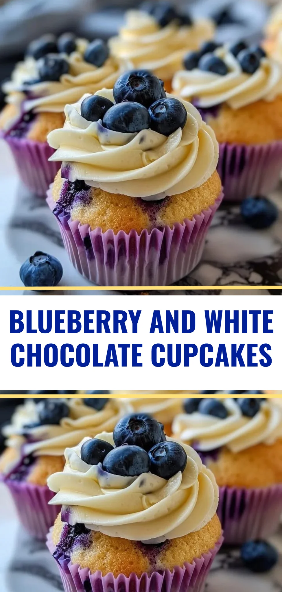 Blueberry and White Chocolate Cupcakes