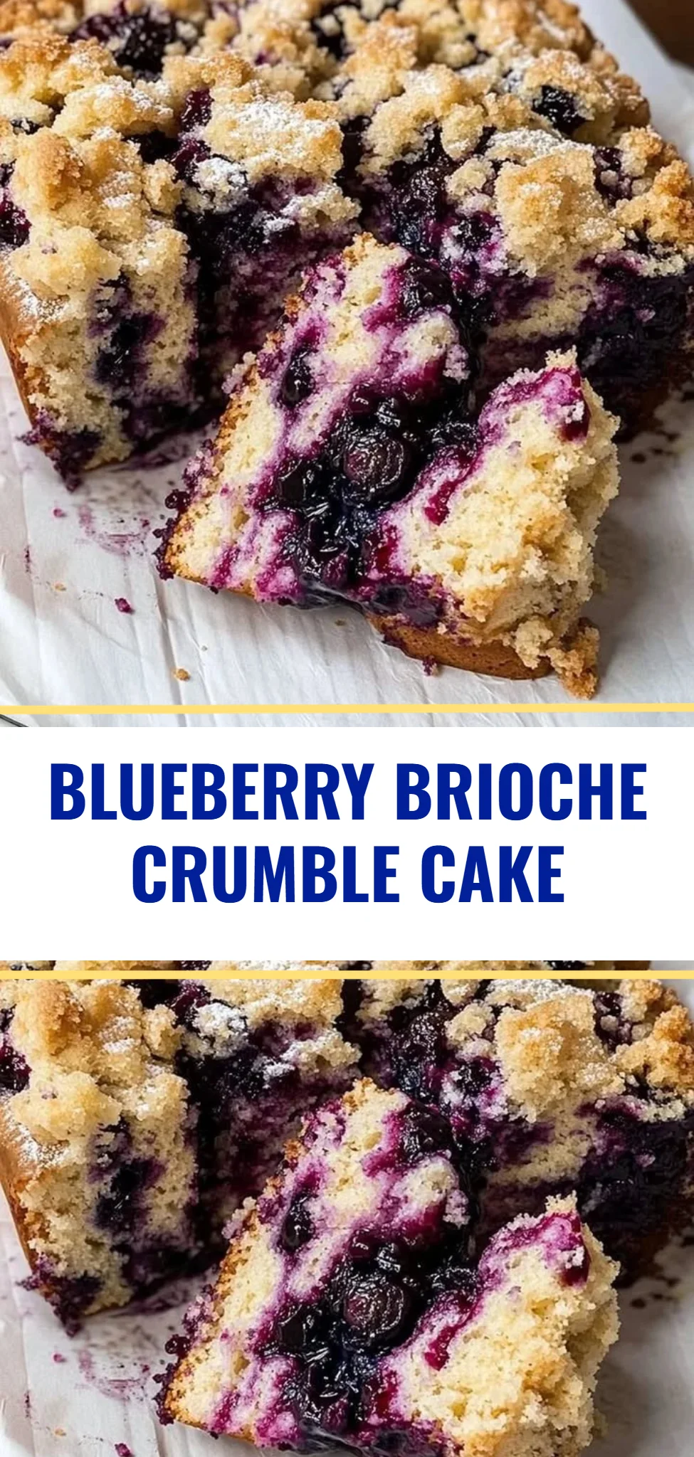 Blueberry Brioche Crumble Cake
