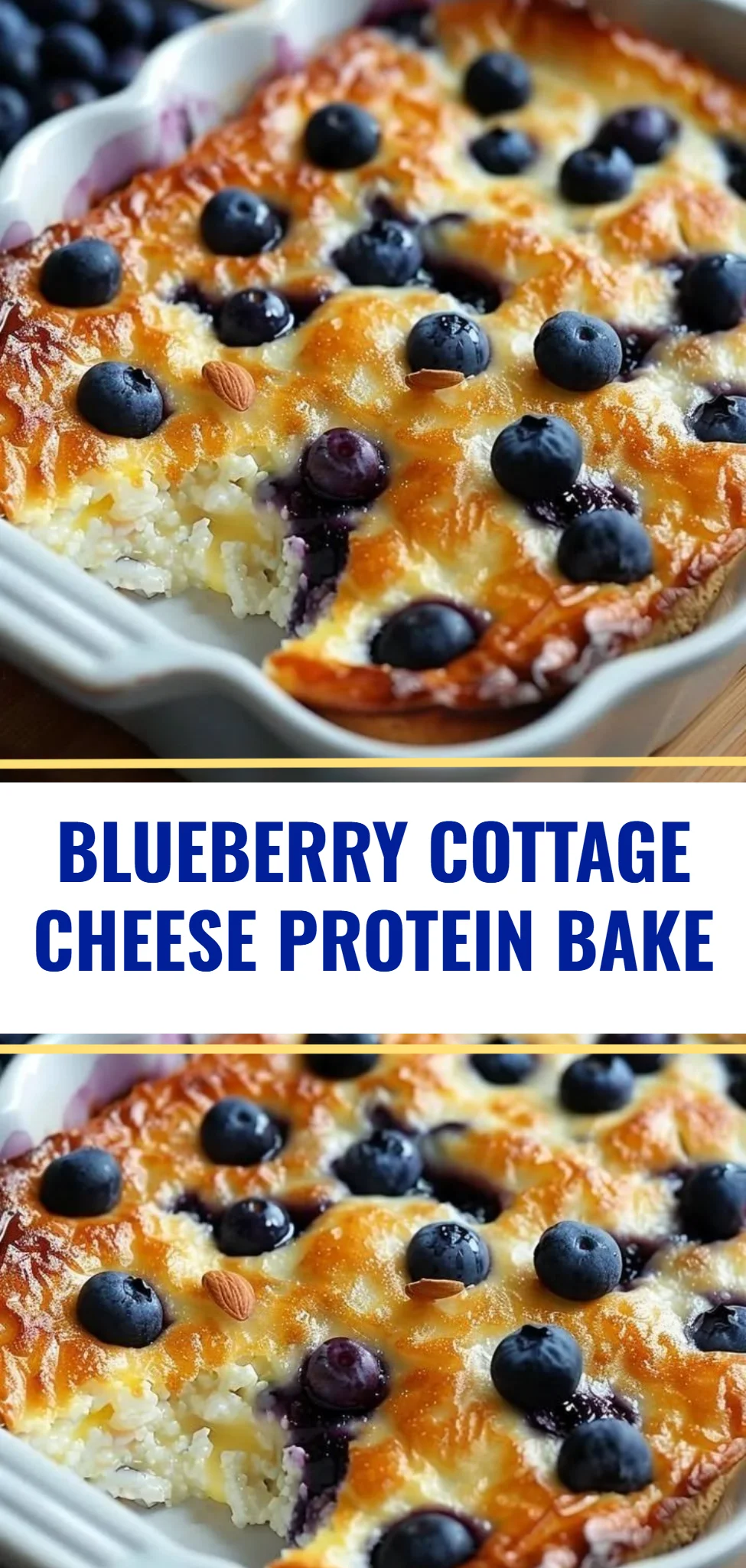 Blueberry Cottage Cheese Protein Bake