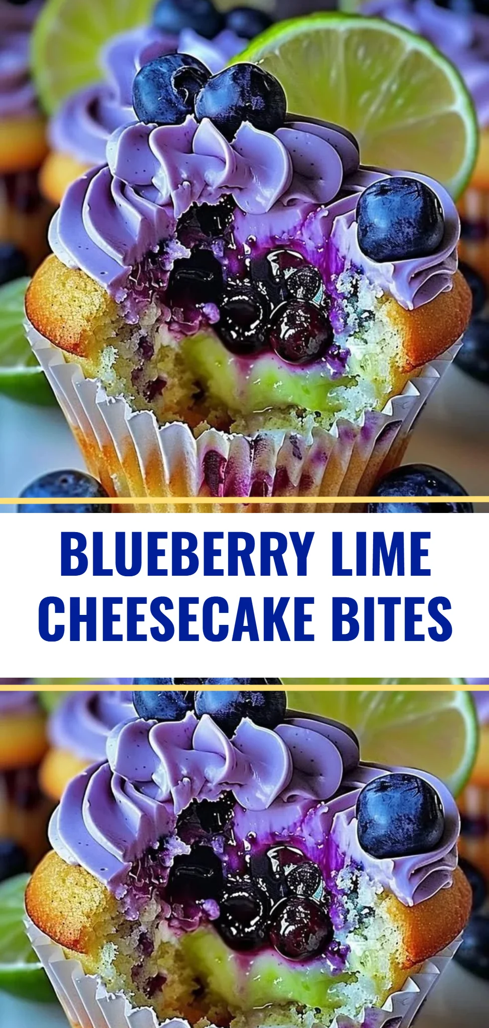 Blueberry Lime Cheesecake Bites