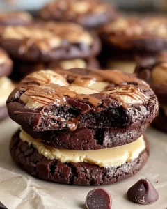 Buckeye brownie cookie delights with rich chocolate and creamy peanut butter