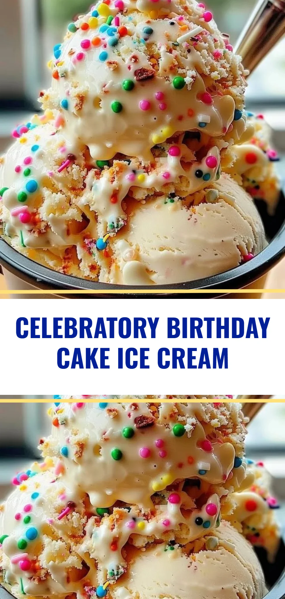 Celebratory Birthday Cake Ice Cream