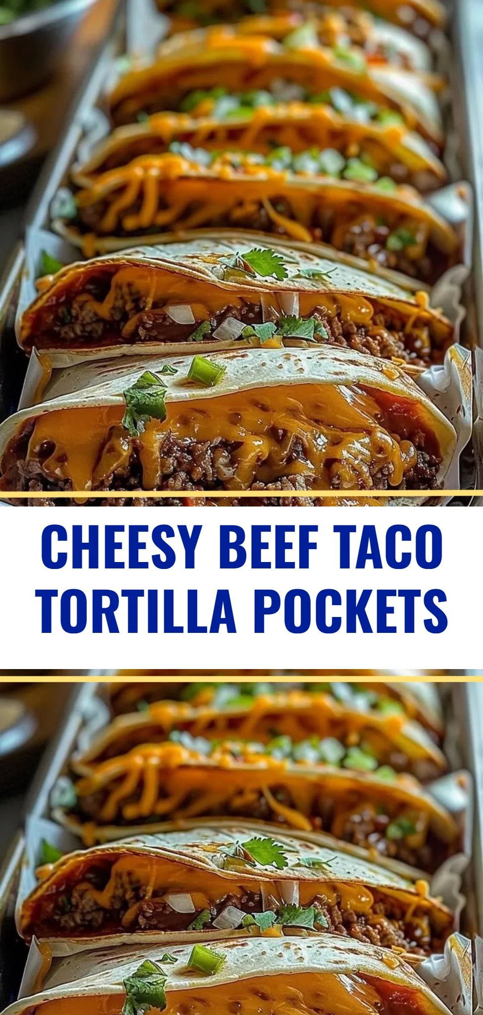 Cheesy Beef Taco Tortilla Pockets