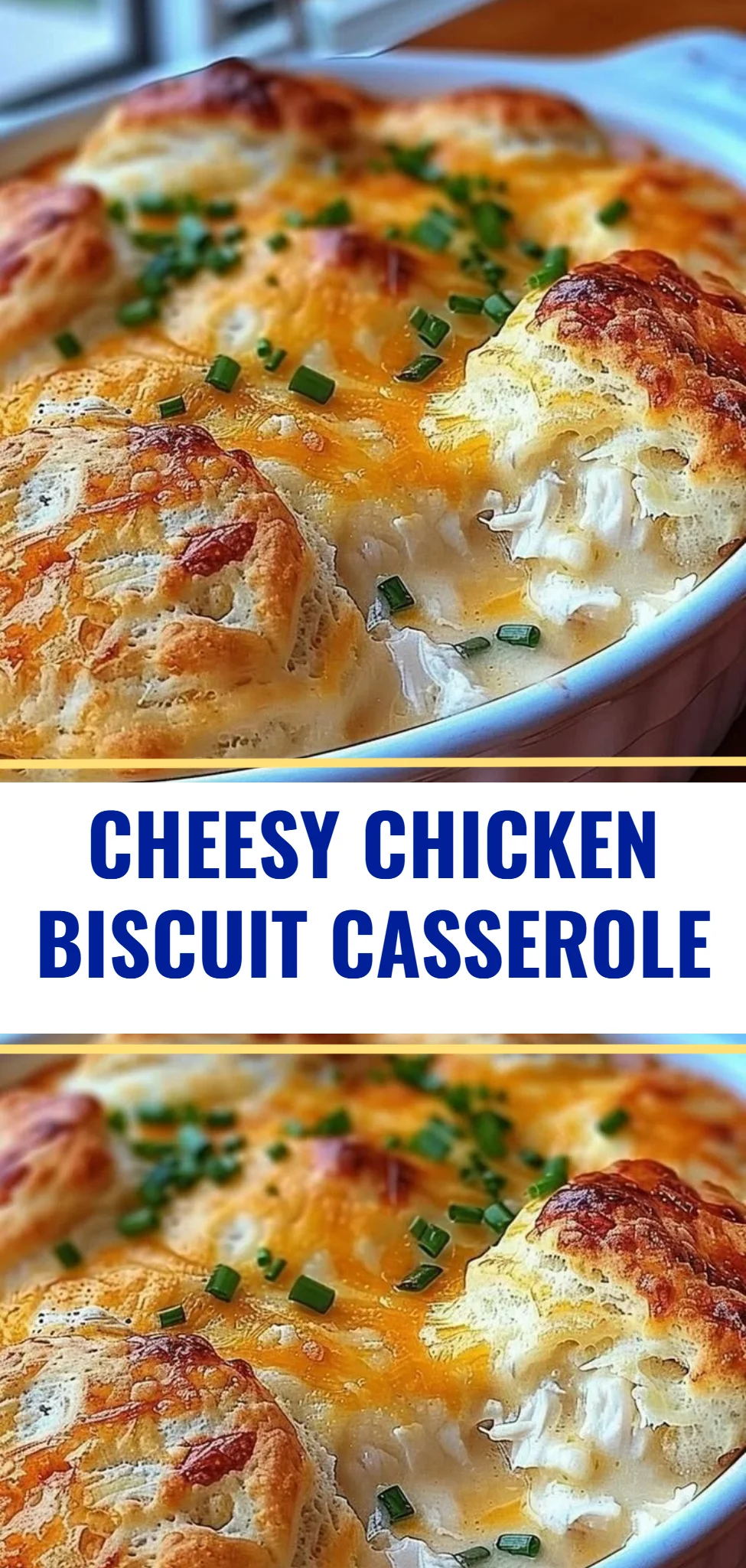 Cheesy Chicken Biscuit Casserole