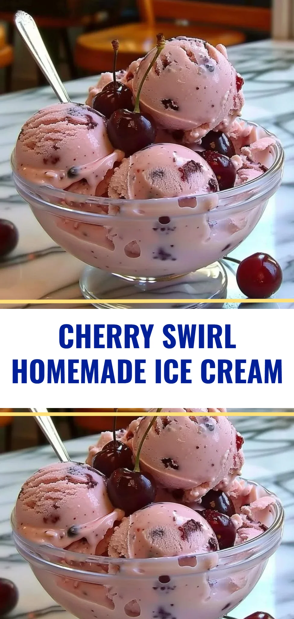 Cherry Swirl Homemade Ice Cream
