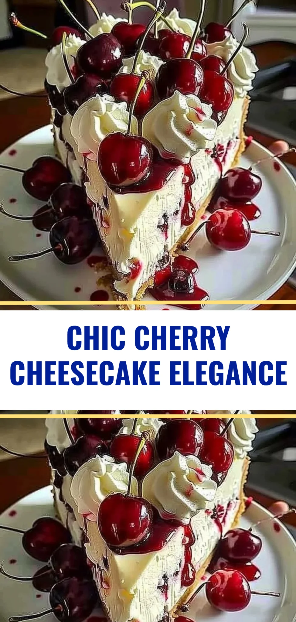 Chic Cherry Cheesecake Elegance