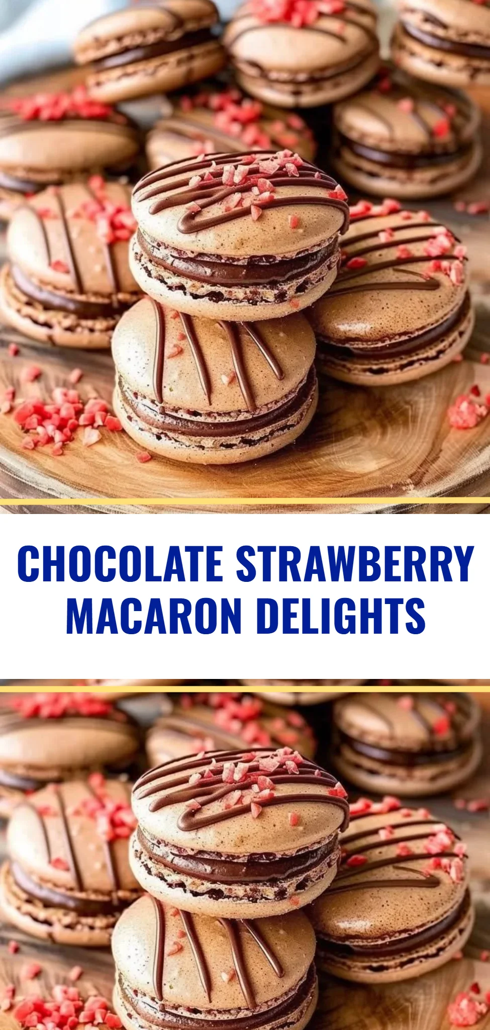 Chocolate Strawberry Macaron Delights