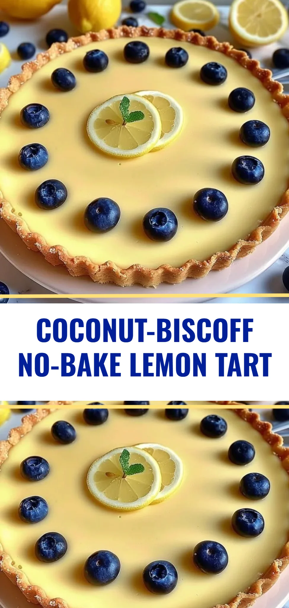Coconut-Biscoff No-Bake Lemon Tart