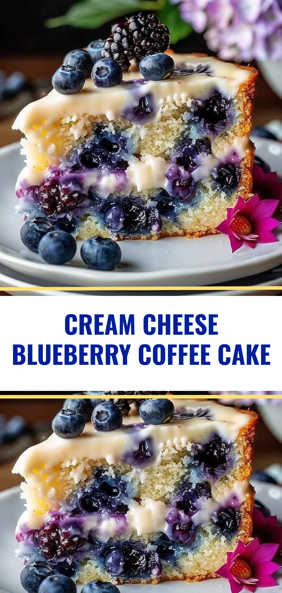Cream Cheese Blueberry Coffee Cake