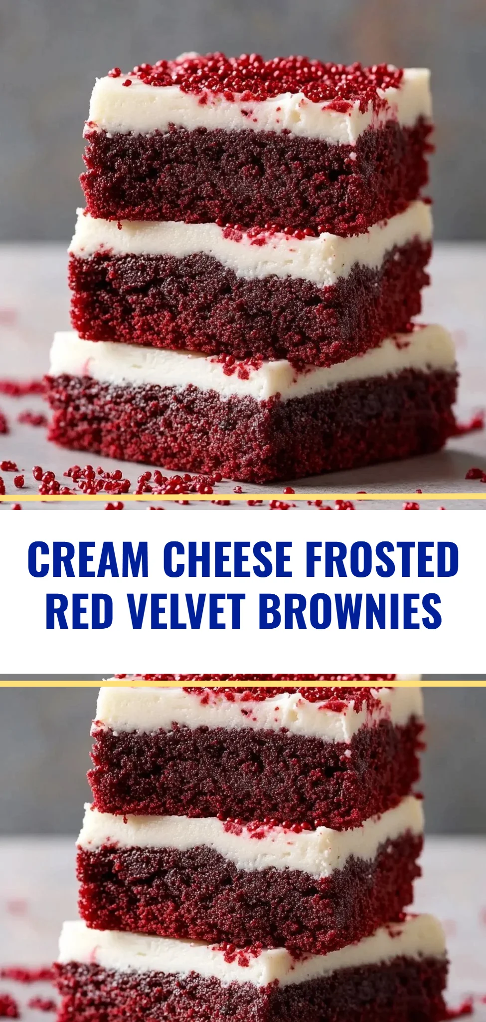 Cream Cheese Frosted Red Velvet Brownies