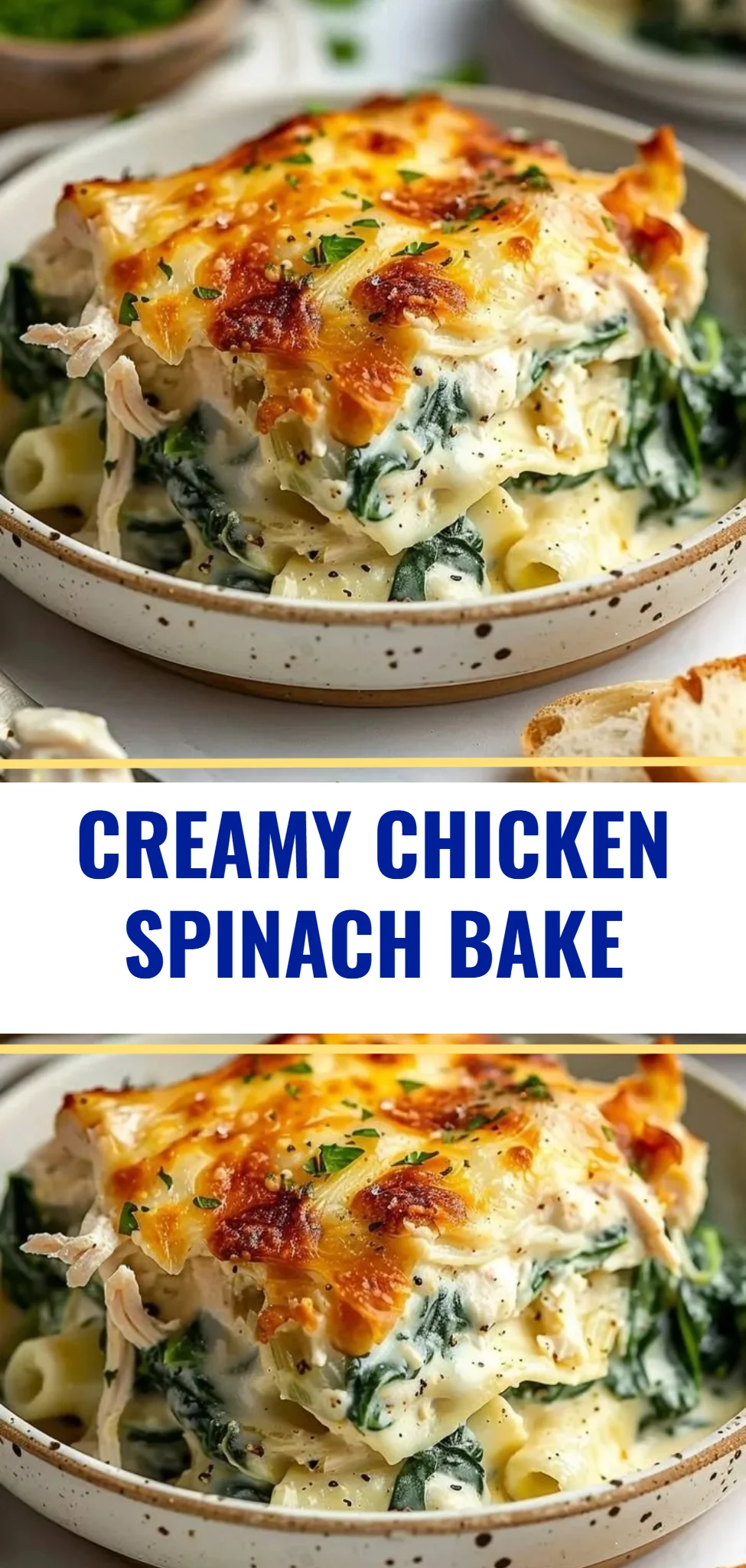 Creamy Chicken Spinach Bake