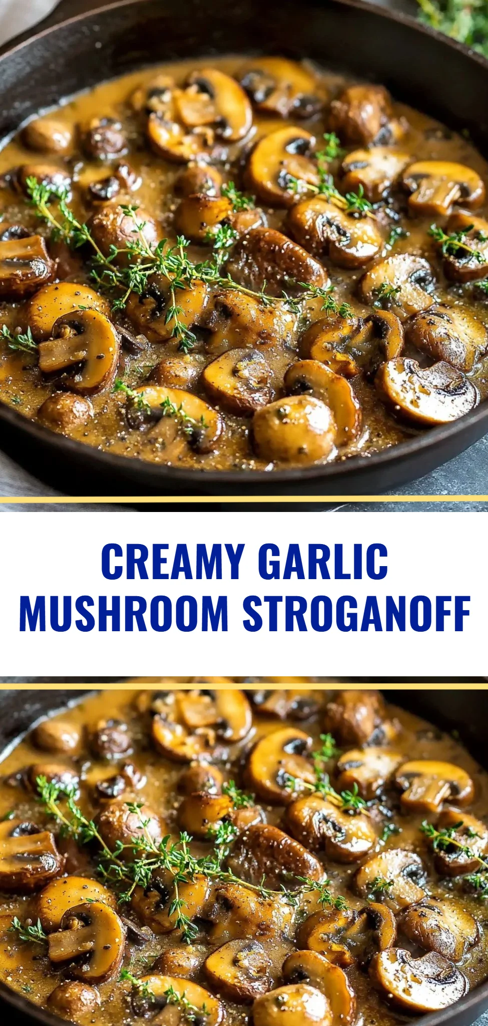 Creamy Garlic Mushroom Stroganoff