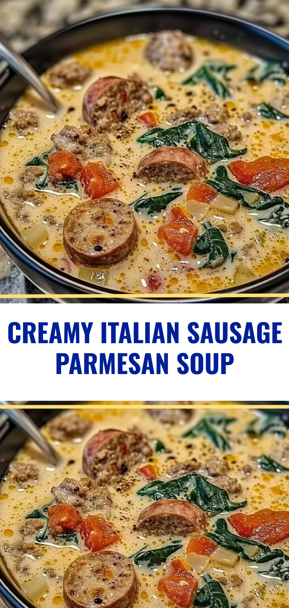 Creamy Italian Sausage Parmesan Soup