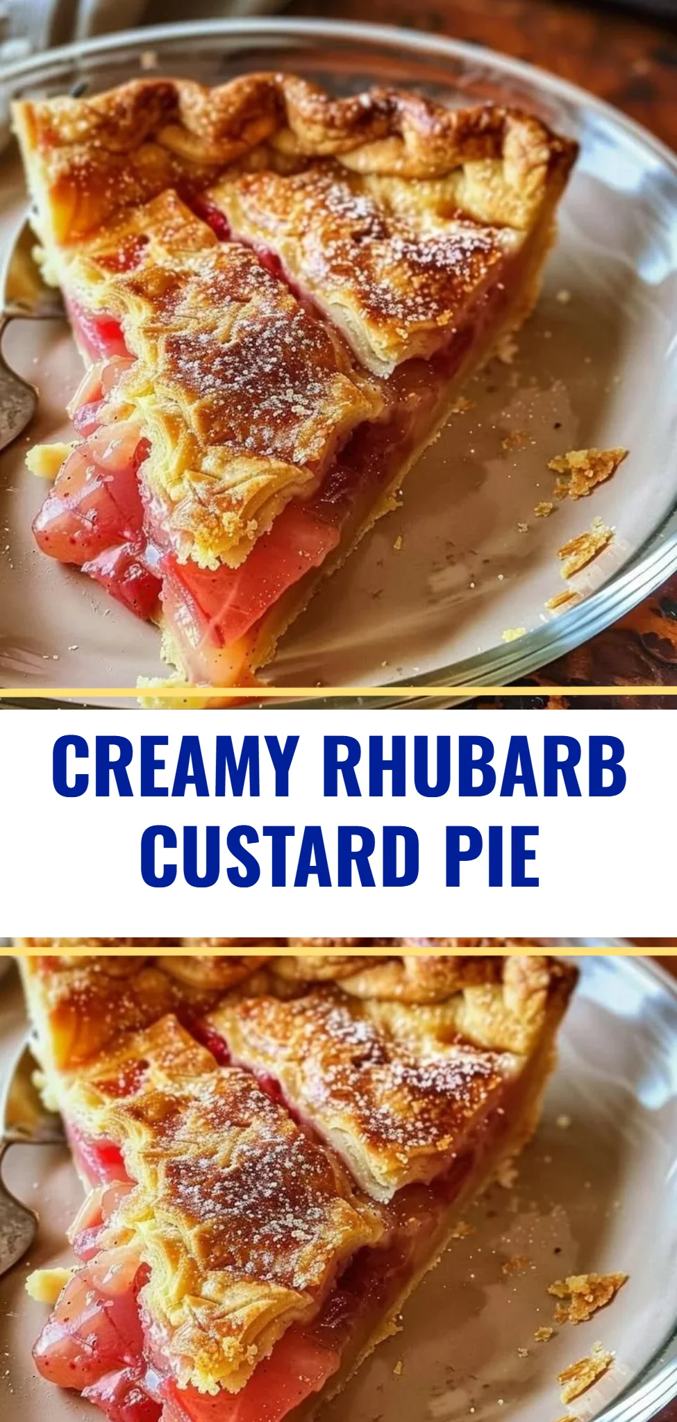 Creamy Rhubarb Custard Pie