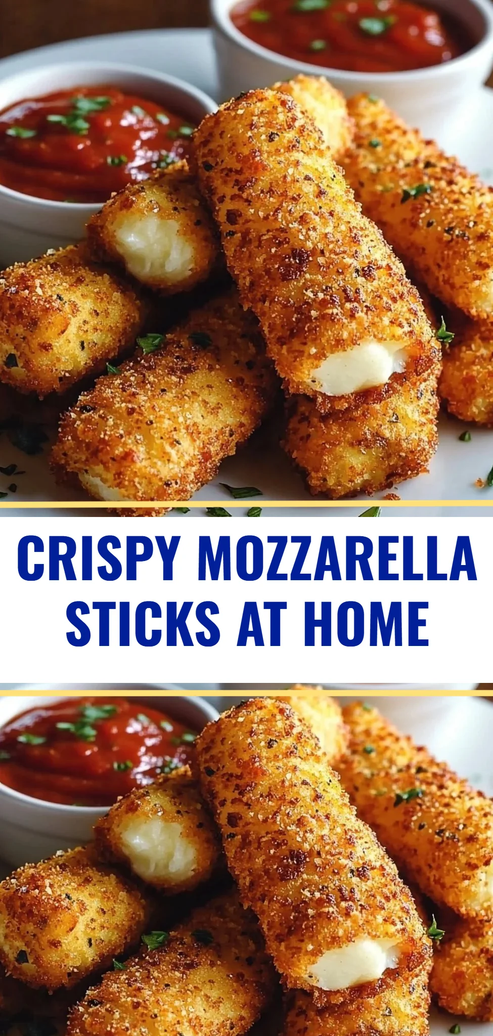 Crispy Mozzarella Sticks at Home
