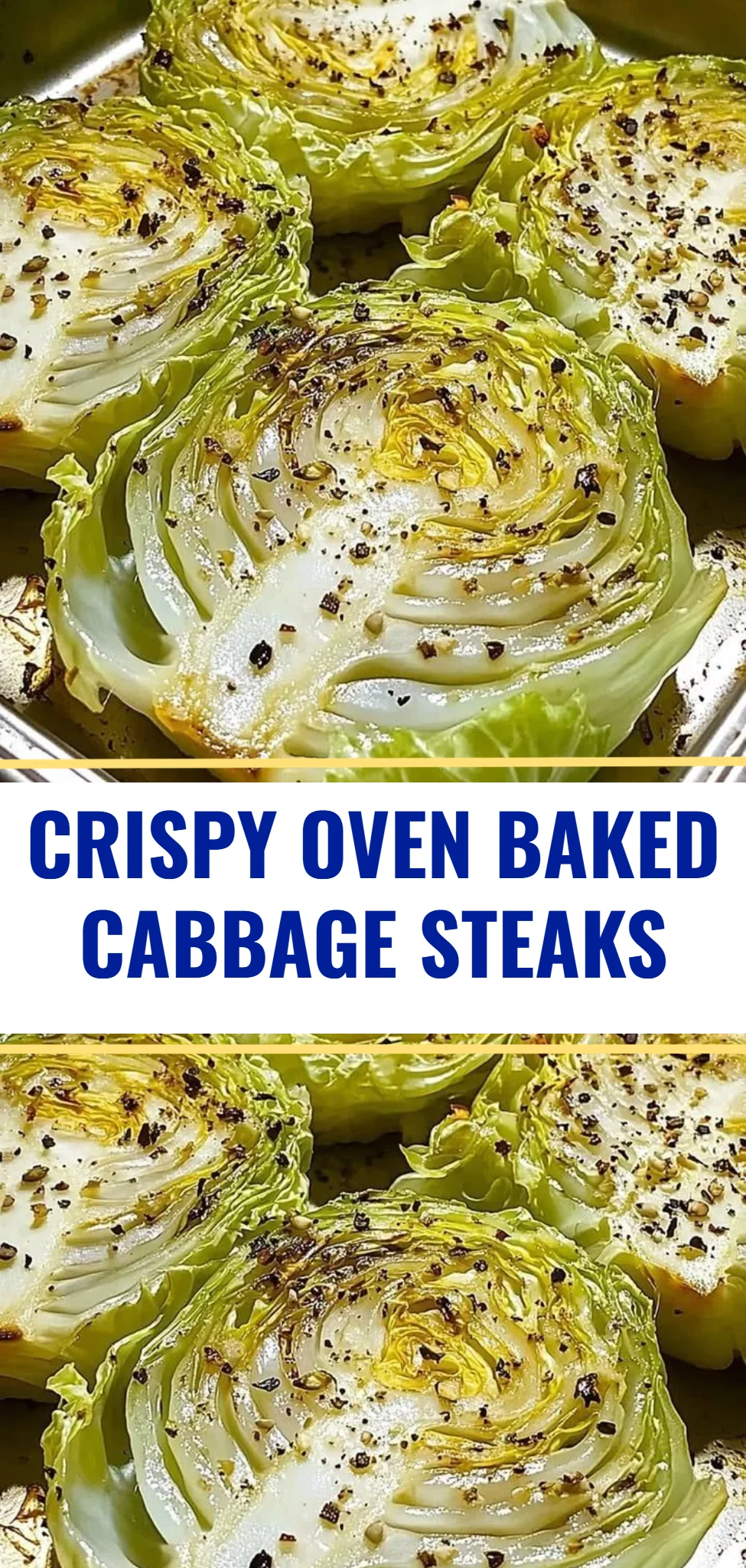Crispy Oven Baked Cabbage Steaks
