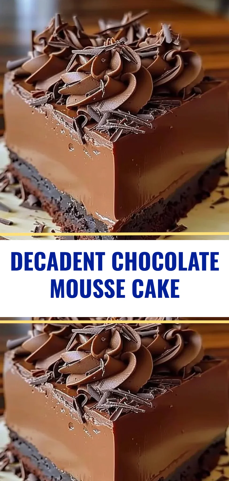 Decadent Chocolate Mousse Cake