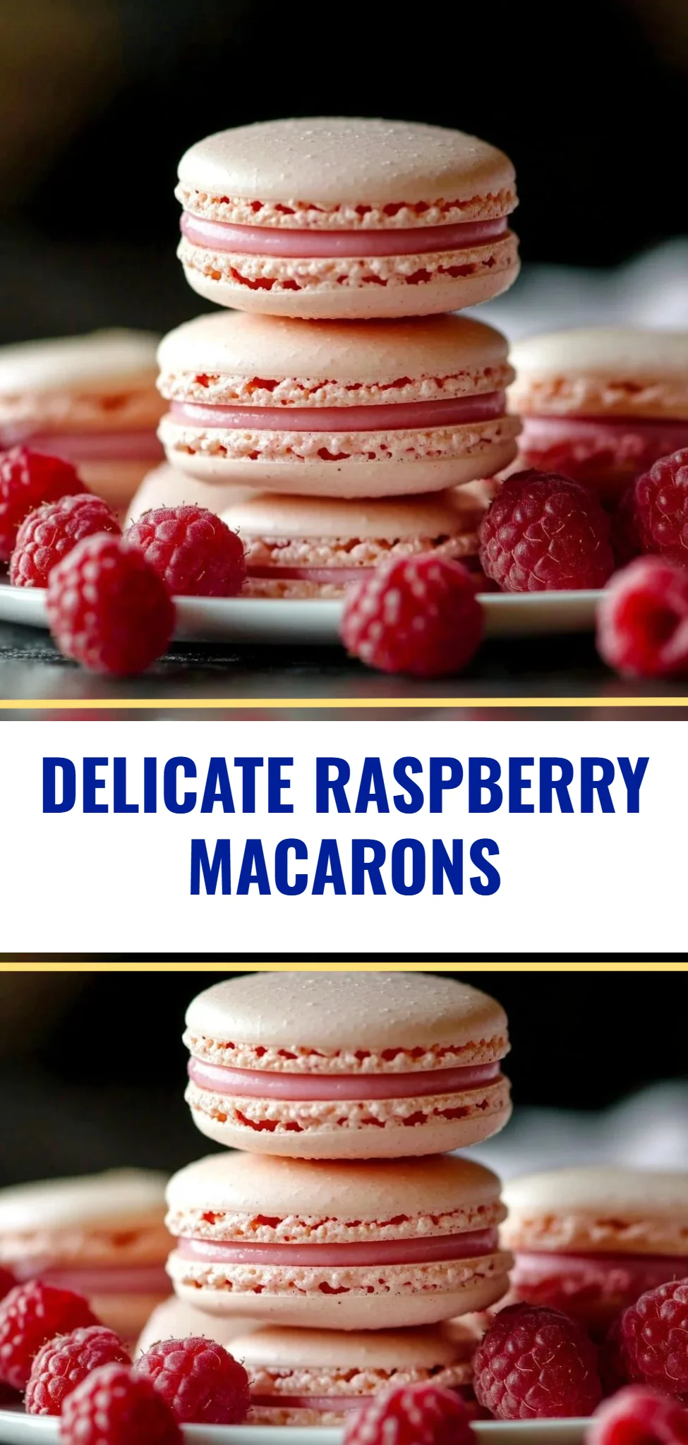 Delicate Raspberry Macarons