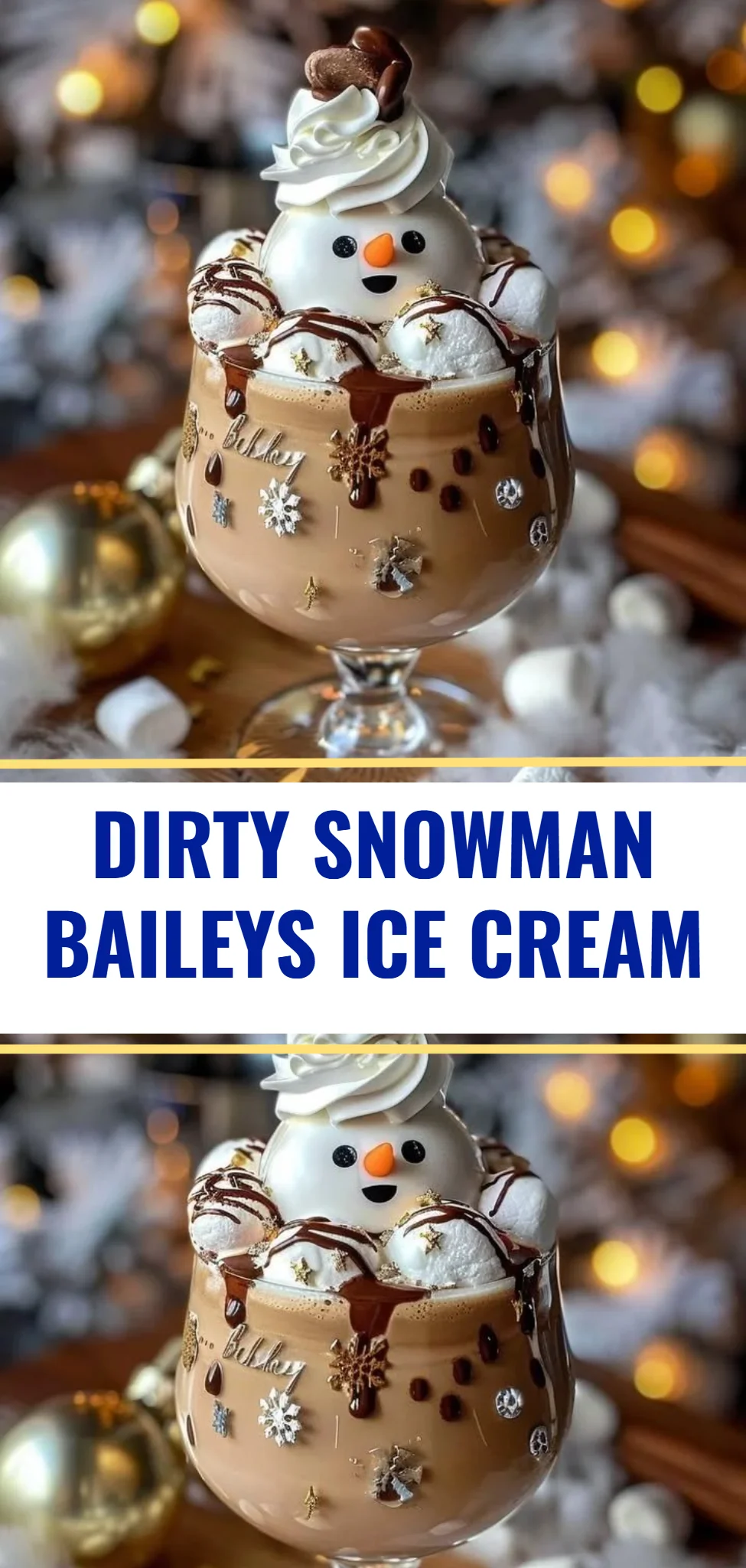 Dirty Snowman Baileys Ice Cream