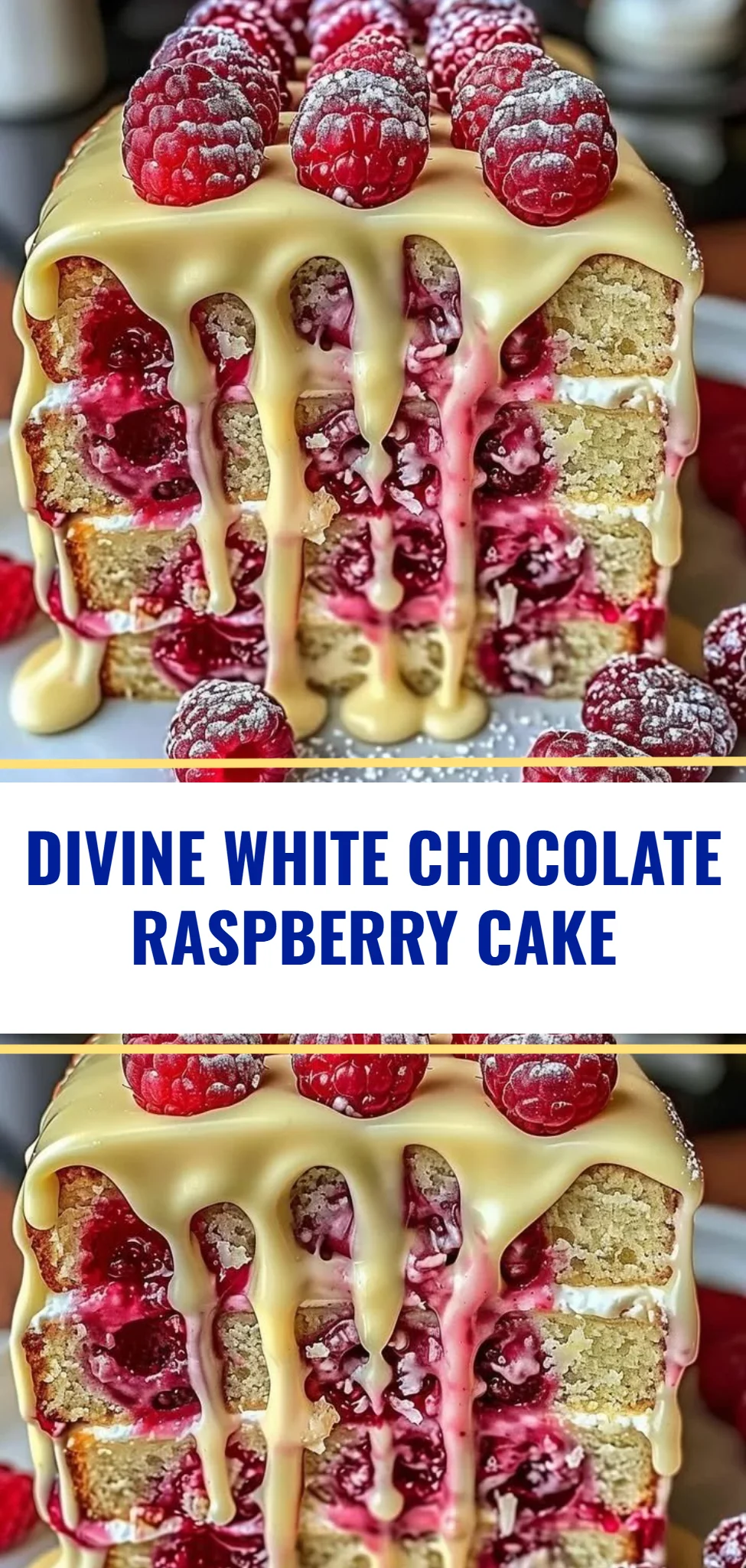 Divine White Chocolate Raspberry Cake