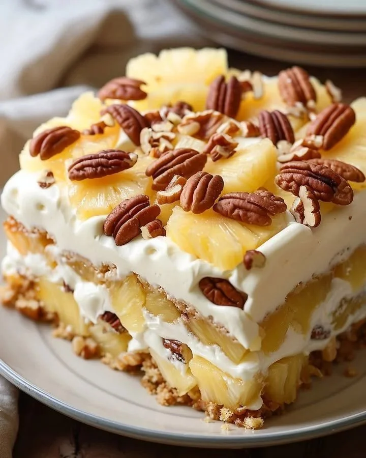 Dreamy pineapple tropical cake showcasing freshness and vibrant flavors.