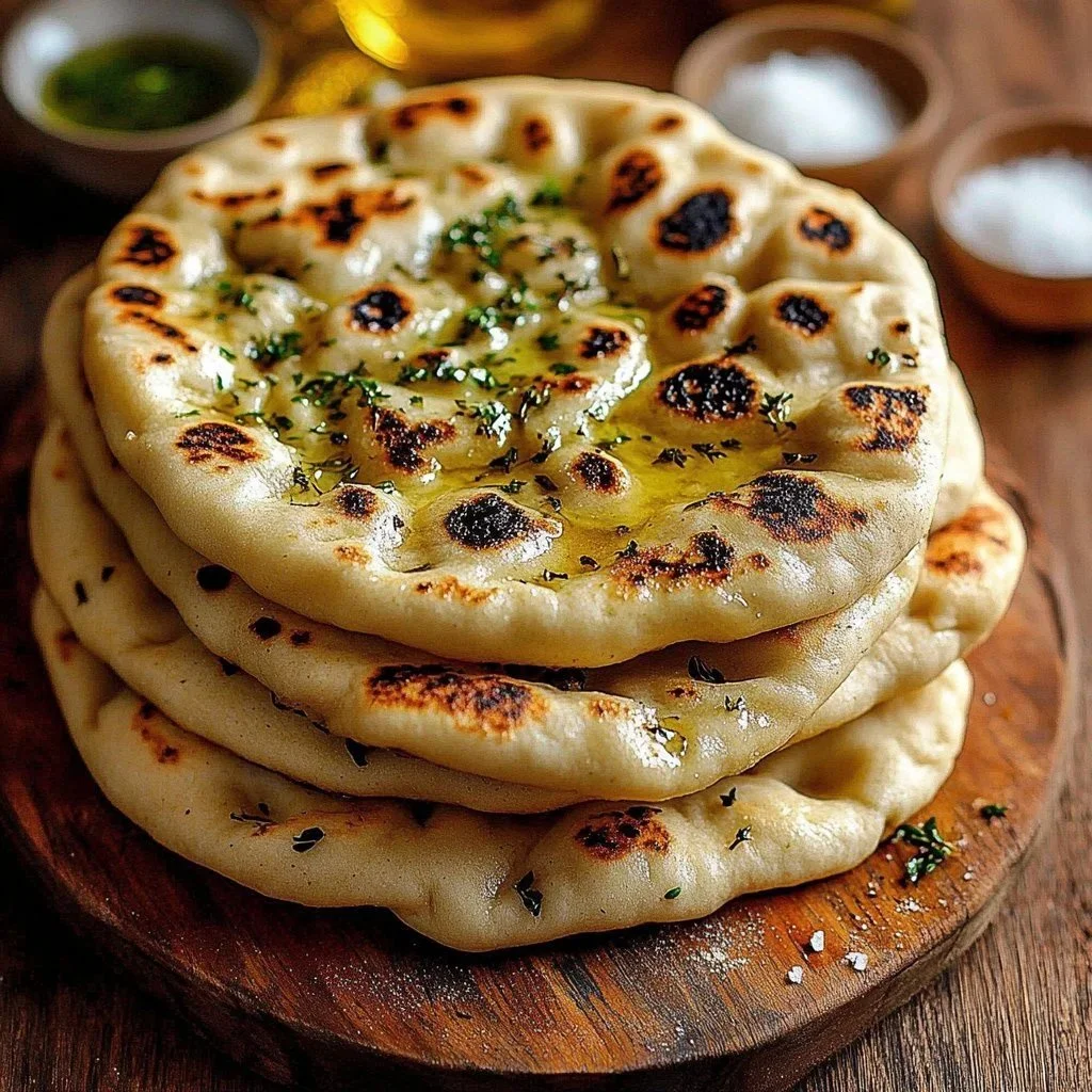 Fast and easy sourdough flatbread recipe ready to serve