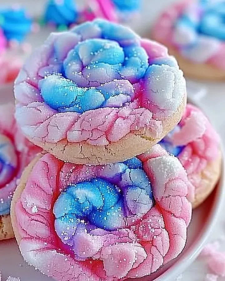 Fluffy sugar cloud cookies with a light, airy texture and sweet glaze