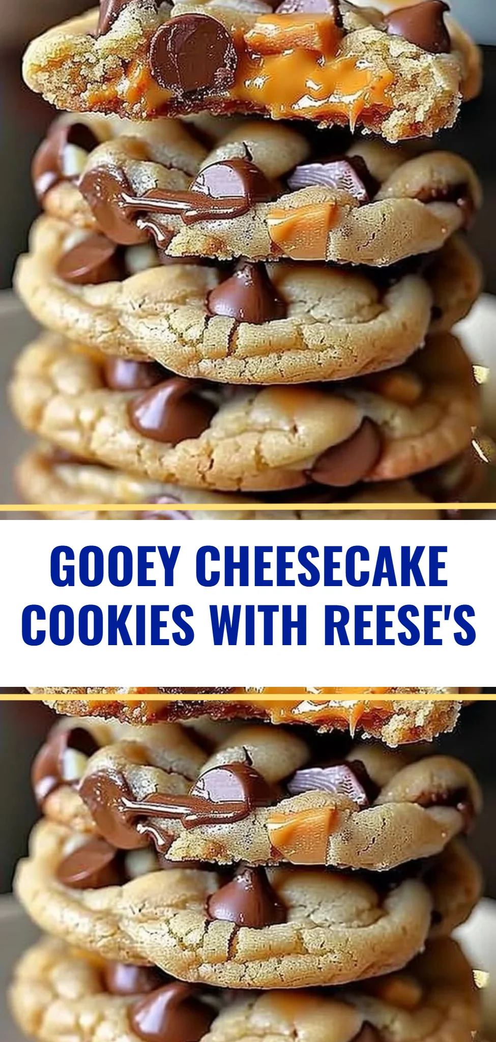 Gooey Cheesecake Cookies with Reese's