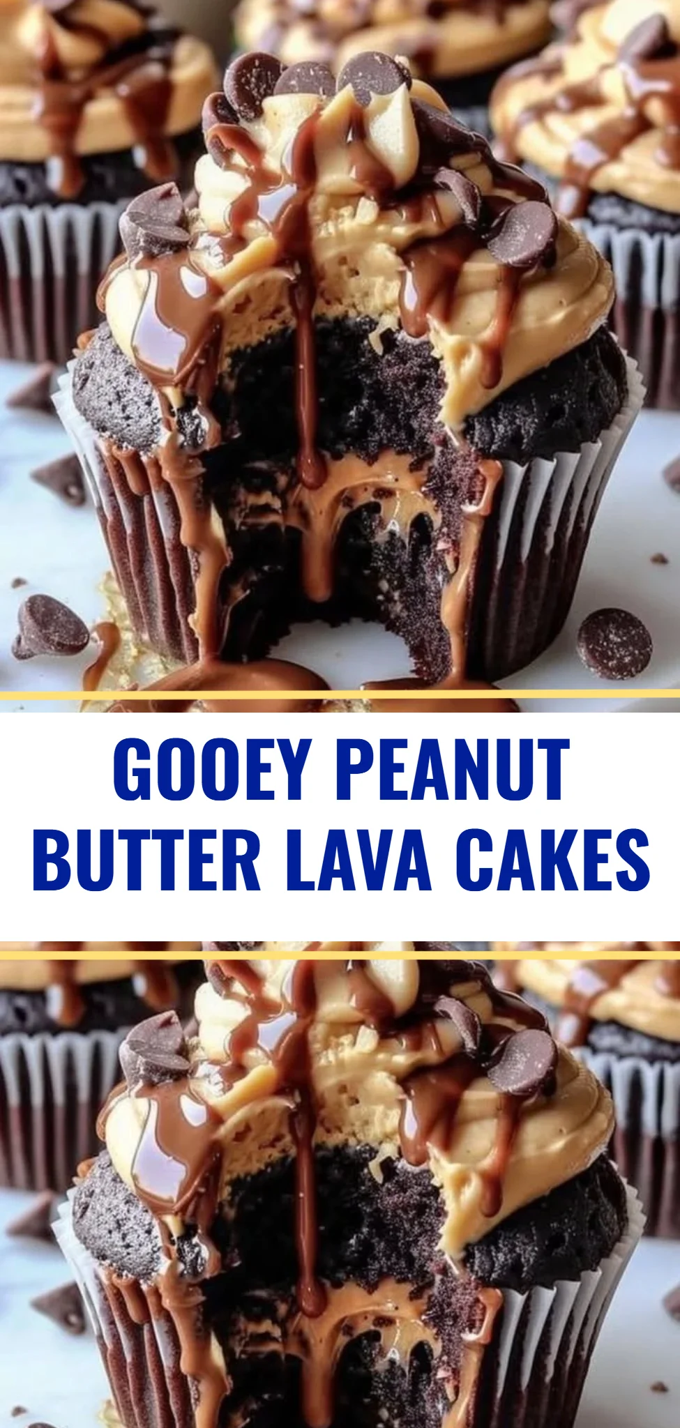 Gooey Peanut Butter Lava Cakes