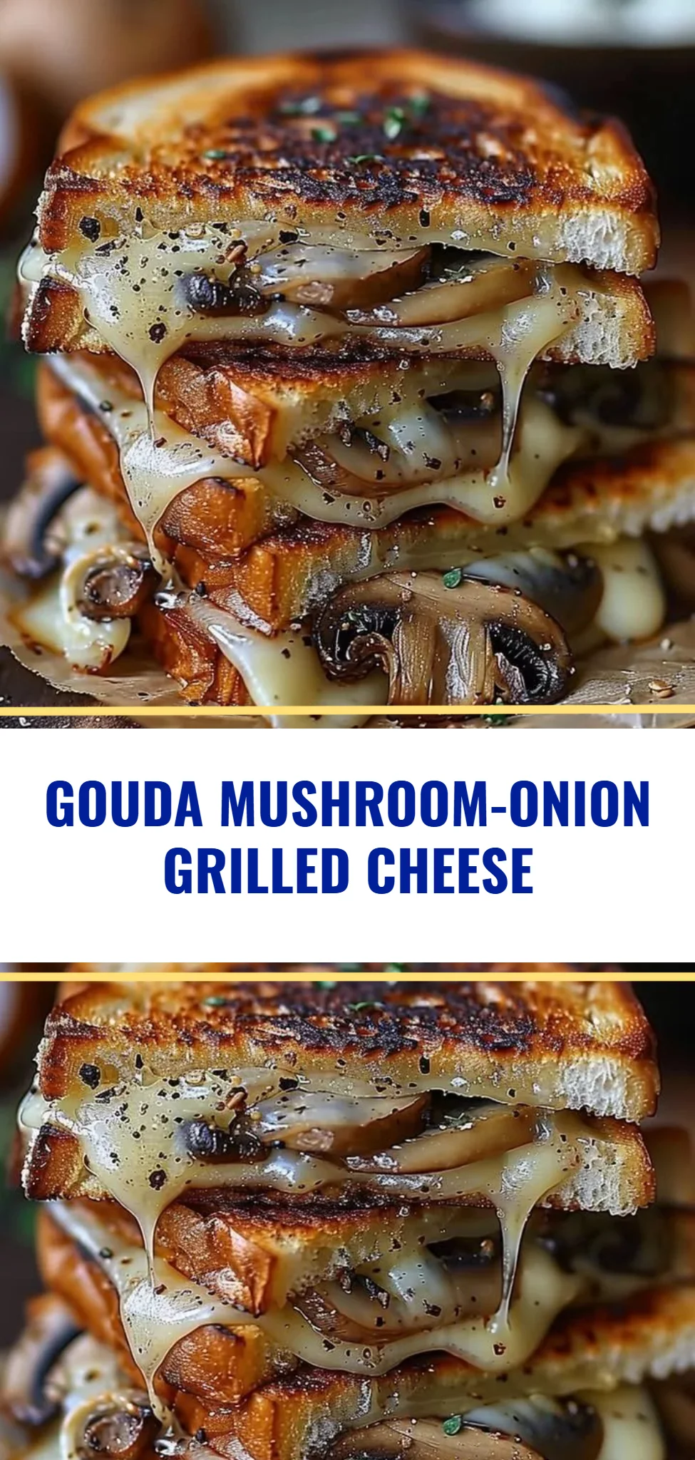 Gouda Mushroom-Onion Grilled Cheese