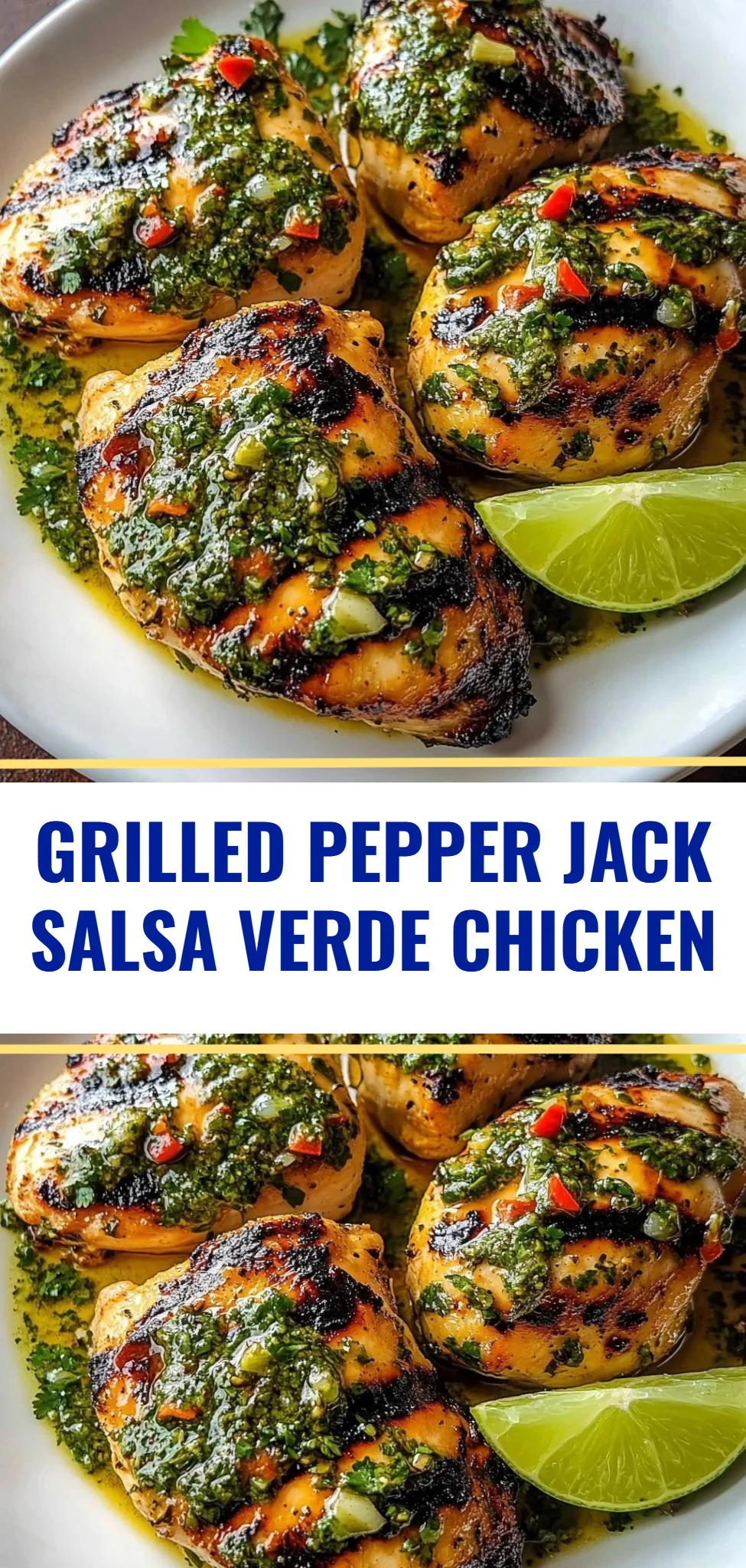 Grilled Pepper Jack Salsa Verde Chicken