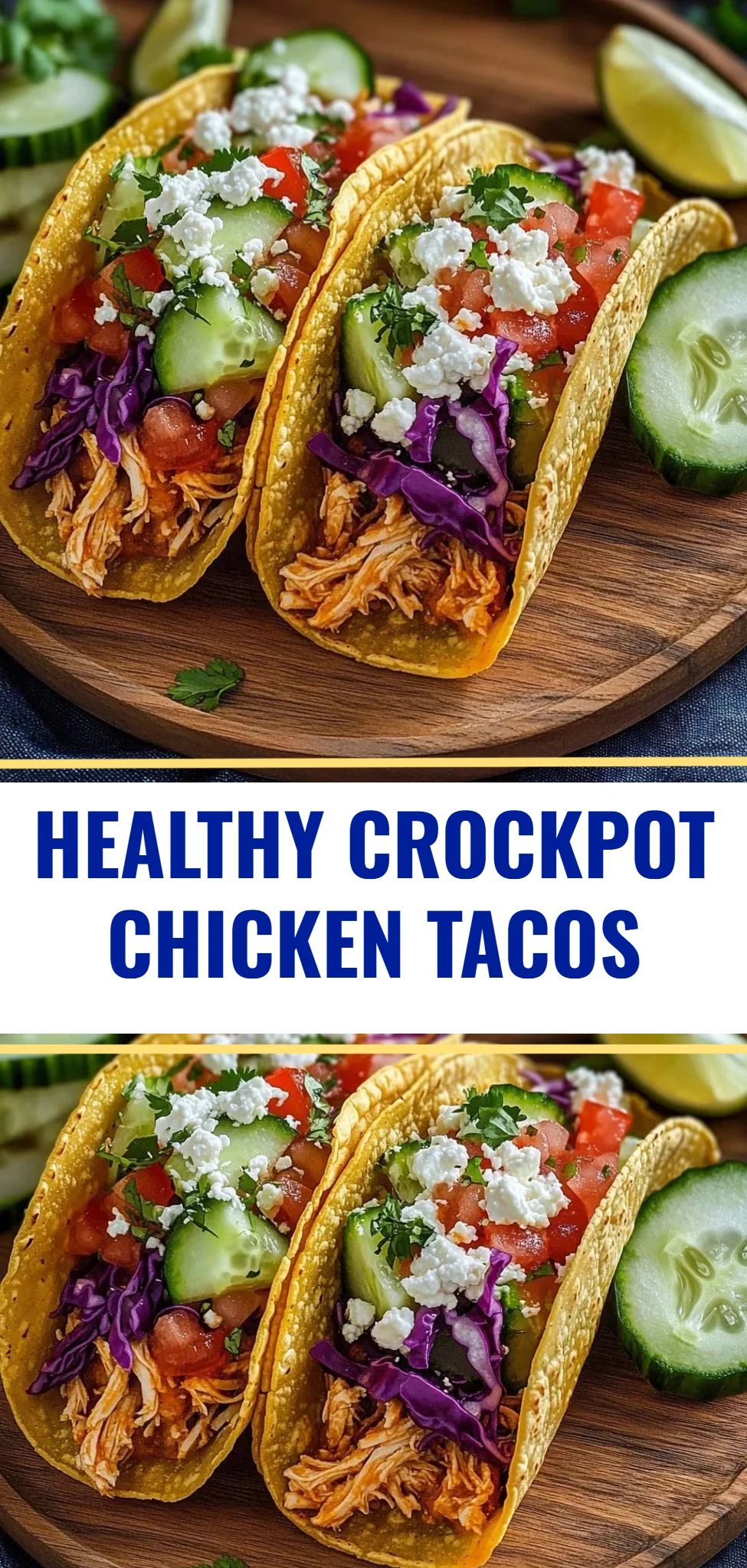 Healthy Crockpot Chicken Tacos