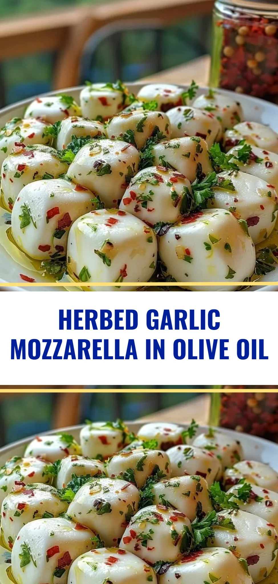 Herbed Garlic Mozzarella in Olive Oil